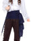 Piraten-Schärpe, Mittelalter, Renaissance, großes Leinentuch, Artikel C1417, C1417-Navy, Blau, C1417-Navy