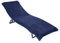 Sowel® Frottee Liegen Auflage, 100% Bio-Baumwolle, Strandtuch mit Kapuzenüberschlag, rutschfest für Strand- und Garten-Liegen, 220 x 85 cm, Navy/Blau