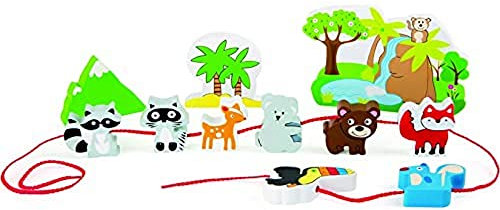 Small Foot 10171 - Spielwelt Safari zum Fädeln