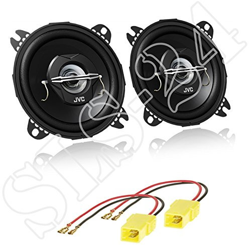 LSP-Set: JVC - CS-J420X - 210Watt / 21Watt RMS 2-Wege Koaxial - Lautsprecher-Paar + Lautsprecherkabel für FIAT Punto (188) 02/1999 > 04/2007 Einbauort: hinteres Seitenteil