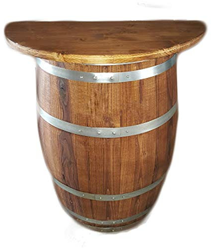 Elimostore Halbfass Holzfässer 83 cm mit Ablage 60 cm