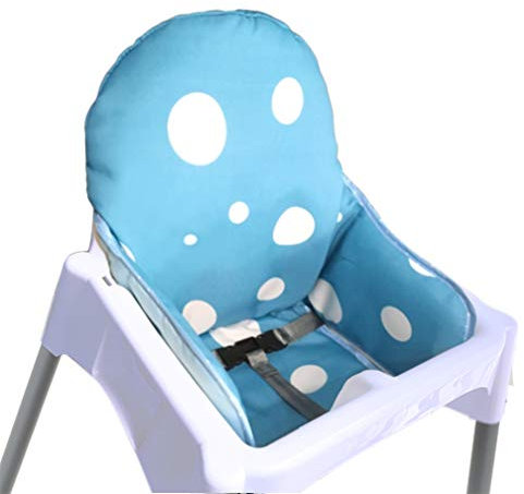 ZARPMA Hochstuhl Kissen für Antilop Hochstuhl Baby Hochstuhl Sitzbezuge Waschbar Faltbar Kinderstuhl Einlage Matte Polsterung(Blau)