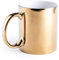 eBuyGB 1333398 Metallic Large 350ml Ceramic Tea Coffee Mugs (Gold)