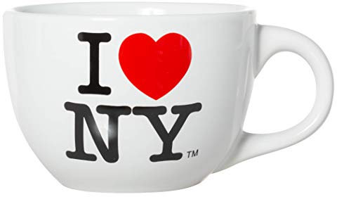 Artisan Owl Officially Licensed I Love New York Jumbo Extra Large 20oz Ceramic Latte Mug/Soup Mug (White)