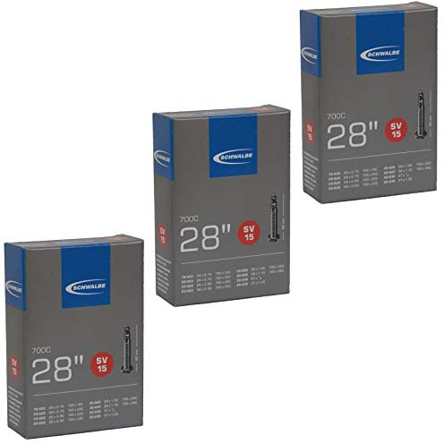 Schwalbe 700 x 18-28c Road Bike Inner Tubes - Presta 40mm Long Valve (Set of 3)