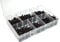 GTSE Assorted 700 Pcs Self-Tapping Screws, Black, Flanged (6-10 Gauge), Assorted Kit with Clear Box