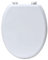 TIENDA EURASIA® Tapa de WC Universal - Color Liso - Tapa Fabricada en MDF con Bisagras de Plastico - Medida 43,5 x 37,5 cm (4101100 - Blanco)