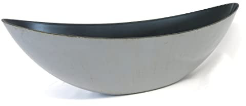 DARO DEKO Kunststoff Blumentopf Schiff (grau-gesprenkelt, 55,5 x 17,5cm) Pflanz-Schale Blumen-Töpfe Übertopf