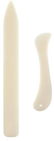 2Pcs Knochenordner-Werkzeug Bone Folder Scoring Tools Unregelmäßiger Knochenordner Papierfalter aus Kunststoff Scrapbooking-Werkzeug für DIY handgefertigtes Leder, Polieren, Buchbinden, Bücher