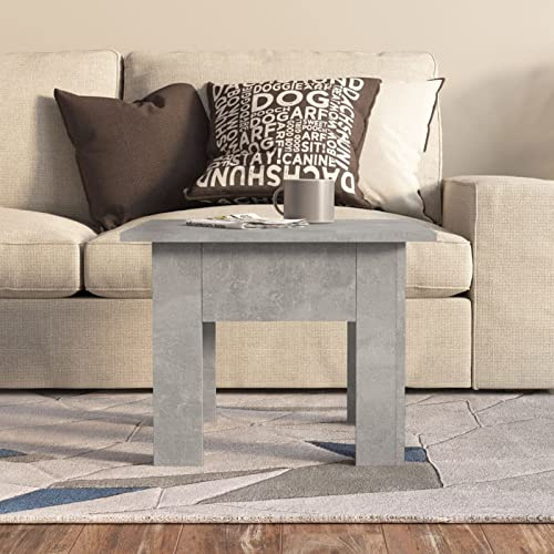 Festnight Table Basse Gris béton 55x55x42 cm Aggloméré
