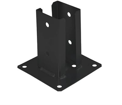 Pfostenträger Aufschrauben - Aufschraubhülse 70x70 - Bodenhülsen für Holzpfosten - Bodenhülse mit Ankerplatte - Anker - Pfostenschuh - Stützenfuß - Holzverbinder