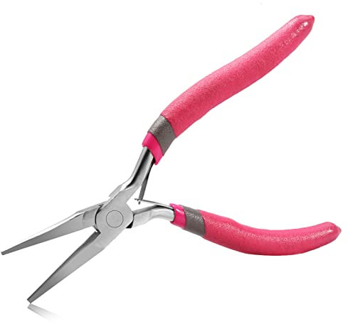 SPEEDWOX 6 Inches Needle Nose Pliers Smooth Smooth Jaw Long Nose Precision Nippers Thin Flat Jaws Micro Functional Precision Wire Looping Fine Pliers for DIY Jewelry Making