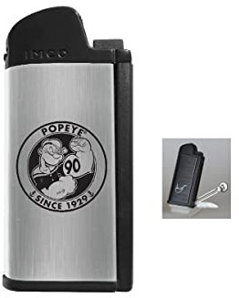 IMCO Pfeifenfeuerzeug Chic 4 Pipe Flint Pfeifenbesteck 90 Jahre Popeye Edition inkl. Lifestyle-Ambiente Tastingbogen
