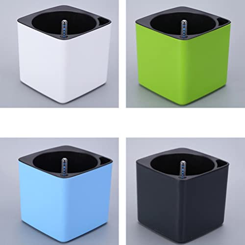 BESTonZON 4 Stück 1 Satz Zimmerpflanzen Blumentopf Mit Quadratischen Schichten Selbstbewässernder Blumentopf Lazy Water Blumentopf Desktop-pflanzenhaltertopf Automatisch Quadratisches Becken
