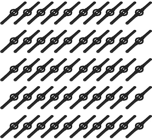50 Stück Ersatzklingen aus Kunststoff ,Ersatzmesser Rasentrimmer,Rasentrimmer Zubehör Rasentrimmer Messer Kunststoff Universal Rasentrimmer Messer Kompatibel mit 3-in-1-Mähern Mini-Mähern und Trimmer