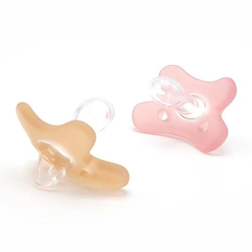 Difrax - Sucette en Silicone - 6+ Mois - Rose et Marron - 2 Pièces