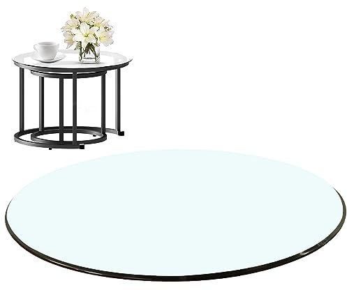 Dessus De Table en Verre Plateau, Plateau De Table Rond Verre, Table Ronde en Bois, Table De Salon, Plateau en Verre Trempé, Table De Restaurant, 30CM 50CM 75CM 80CM 100CM