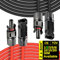 Prolunga Cavo Solare 2 x 2M 6mm² (10AWG) 1500V Cavo Fotovoltaico Pannello Con connettore Impermeabile IP68, per impianto solare Pannelli solari fotovoltaico Montaggio