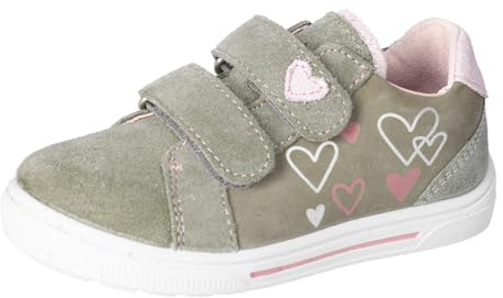 RICOSTA Mädchen Low-Top Sneaker Ilva, Kinder Halbschuhe, Weite: Mittel, lose Einlage, Klettschuhe, Klettverschluss, Turnschuhe, eukalyptus (530), 28 EU