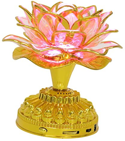 OSALADI Lotusblume -lampe Buddha Lampe 2-in-1 Batteriebetrieben Für Heimmeditation