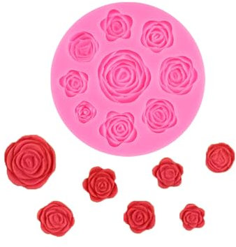 Fondant Formen 2 Stück Größe Rose Gips Ton Formen Handgemachter Fondant Schokoladenkuchen Dekoration Silikonformen