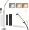 Mojimdo 120 LED Stehlampe, helle Stehlampen für Wohnzimmer, 3 Farbmodi & 10 Helligkeiten 3000K-6000K Standlicht, Schwanenhals Leselampe mit Fernbedienungen für Schlafzimmer Büro
