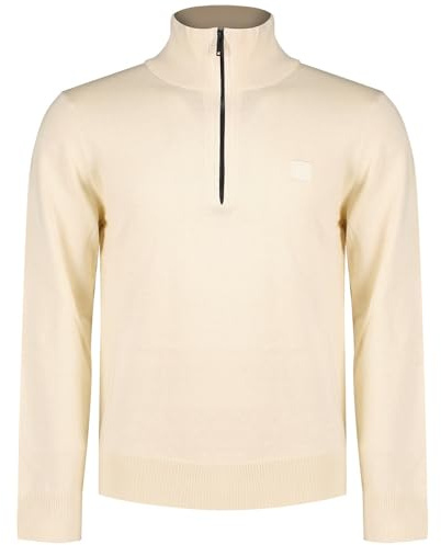 BOSS Herren Kanobix S Troyer aus Baumwolle mit Kaschmir und Wolle mit Logo-Aufnäher, M
