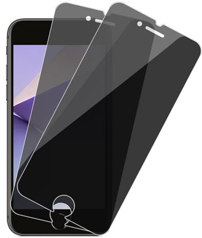 VSEER 2 Stück Schutzfolie für Panzerglas für iPhone 6/6s/7/8/SE 2020 Blickschutzfolie, 2.5D Kante Hoher Härtegrad Anti-Kratzer iPhone SE 2020 Sichtschutzfolie, Anti-Spähen iPhone 8 Displayschutzfolie