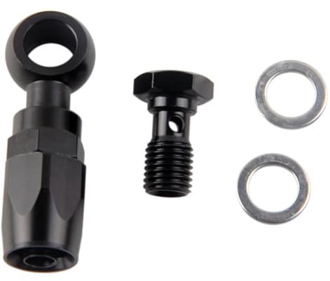 HUANGSHIJUNOUS Car Motorcycle Hydraulic Stainless Steel Nylon Braided AN6 Fuel Oil Hose Fitting Banjo 12 14mm With Clutch Screw M12 M14 X 1.5(AN6-M12x1.5)