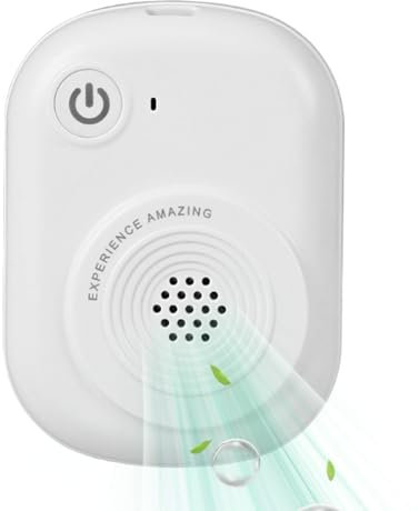 CLENDOR Mini Désodorisant Frigo, Purificateur Stérilisateur d'Air, Générateur Ozone, Destructeur Odeurs, Anti Bactéries, Clip de fixation, USB, pour Maison, Animaux, Placard, réfrigérateur, voiture