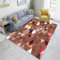 Teppich Flur Braunes Dreieck geometrisches Design Sofa Nicht verblassen Großer Braun Eingangstürmatte Flokati 50X80CM