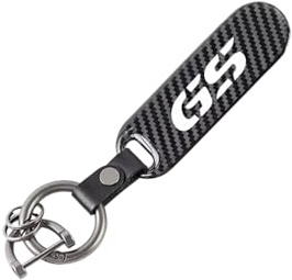 WRFUU Motorrad Schlüsselanhänger Schlüsselring Carbonfaser für BMW GS zubehör,Black-A
