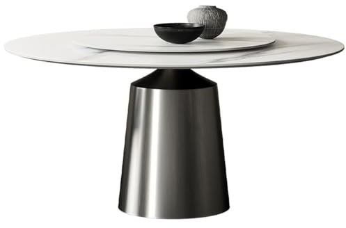 LINKIO Moderner Küchentisch Nordic Simple Rock Plate Runder Esstisch Kleine Haushaltsparty-Unterhaltung
