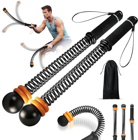 2 PCS Battle Ropes, Cuerda de batalla para entrenamiento pesado, Cuerda De Ejercicio Sin Cable para Principiantes y Profesionales en Casa Hombres Mujeres (Negro)