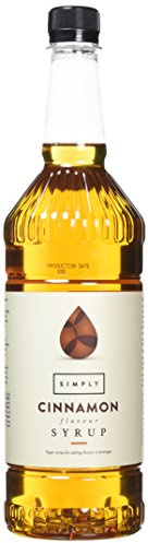 SIMPLY Cinnamon Syrup (1 Litre) | Vegan & Nut Free Flavoured Syrup for Coffee, Cocktails & Baking