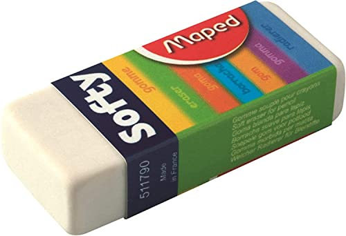 Maped M021792 - Radierer Softy, 2-er Set, weiß