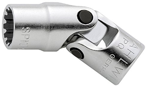 STAHLWILLE Nr. 402aSP Gelenk-Steckschlüsseleinsatz 6,3 mm (1/4) Spline Gr.10 Schlüsselweite 5/16 L.35 mm HPQ-Hochleistungsstahl, verchromt