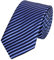 Fabio Farini - Gestreifte Herren Krawatten in 6cm/8cm Breite - Schmale und Klassische Schlipse dunkelblau blau marine 8cm
