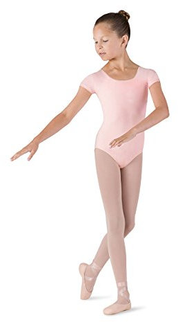 Bloch Dance Mädchen Dujour Microlux Trikot Kurzarm L Hellrosa