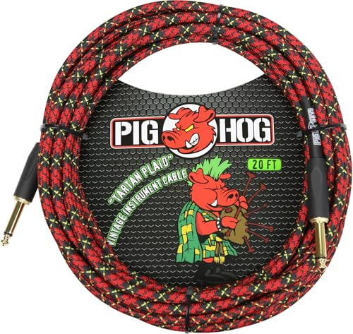 Pig Hog Instrument Cable 20 ft. Tartan Plaid
