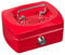 Idena 50032 - Geldkassette Mini, Größe 125 x 95 x 60 mm, Farbe Rot, 1 Stück