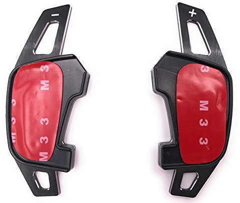 H-Customs Shifters Padlle Shifter Comandi Del Cambio Jack Di Spostamento Shift Paddle Alu Nero Compatible con golf 7 Solo Gti R Gtd Polo GTI 2018