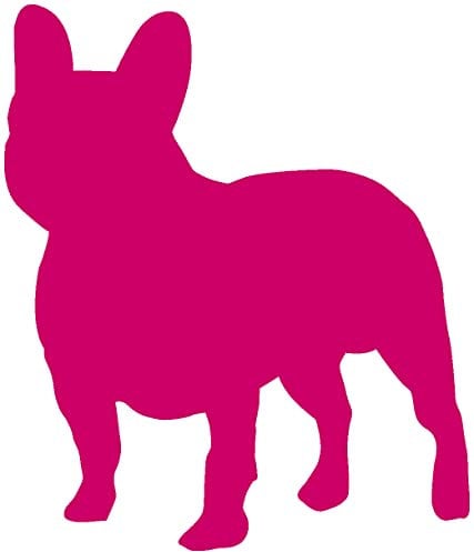 Samunshi® Französische Bulldogge Hunde Aufkleber Autoaufkleber Sticker in 6 Größen und 25 Farben (8,5x10cm pink)