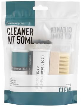 Liquiproof LABS Shoe Cleaning Care Kit Premium Eco Cleaner Brush and a Microfibre Cloth for use on leather, suede, shoes, boots, handbags, trainers