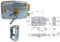 CISA 150471601, serrure à appliquer à cylindre pour porte, entrée 60 mm, cadre poignée traversante, main droite