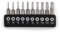 Gunpla 10 Stück 4mm Torx Schraubendreher Stern Bit Set Präzisionskopf Sicherheits-Bits Sechskantschaft CR-V Stahl Schnellspanner Schaft für einfache Befestigung Elektronische Reparatur T3 -T20