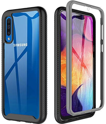 BESINPO Hülle für Samsung Galaxy A50/A50S/A30S - Stoßfest Transparent 360 Grad Rundumschutz Case mit Eingebautem Displayschutz, Robust Bumper Handyhülle Schutzhülle