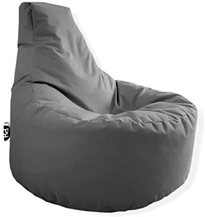PATCH HOME Gamer Sessel in 2 verschiedenen Größen und 25 XL - 75cm Durchmesser, 30cm Sitzhöhe, 80cm Höhe Anthrazit