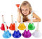 Alnicov Campanelli musicali,campanelli ad anello per bambini con banda ritmica, 8 campanelli musicali a colori per bambini, anziani, campanello per insegnanti (un set di 8 note)