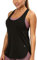 icyzone Yoga Sport Tank Top Damen Racerback Lauftop Fitness Running Shirt Oberteile (L, Black)